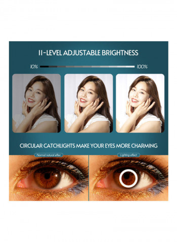 Bi-Colour Dimmable Tabletop LED Ring Light Kit White