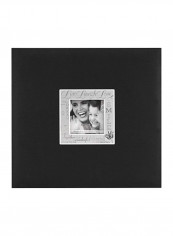 Expressions Collection Scrapbook Album Black/White 13.5x12.5inch