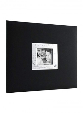Expressions Collection Scrapbook Album Black/White 13.5x12.5inch