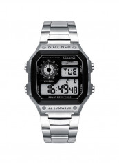 Men's Casual Stainless Steel Quartz Digital Wrist Watch NNSB03704563