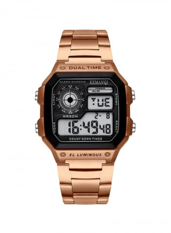 Men's Casual Stainless Steel Quartz Digital Wrist Watch NNSB03704565