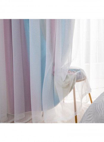 2-Piece Stars Blackout Curtains- 53 x 85 Inch Multicolour