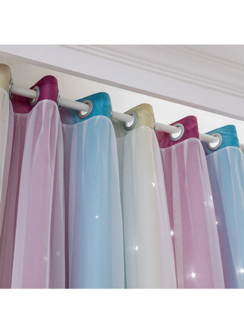 2-Piece Stars Blackout Curtains- 53 x 85 Inch Multicolour