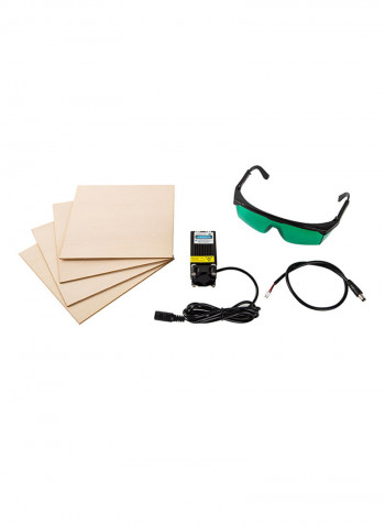 3D Printer with Protective Glasses Cable Boards Black