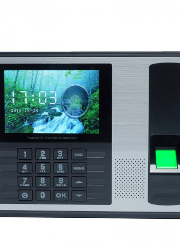Biometric Fingerprint Password Attendance Machine Black