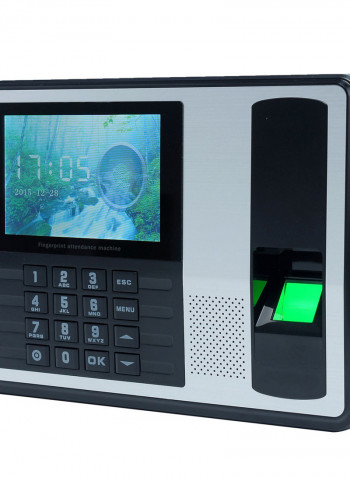 Biometric Fingerprint Password Attendance Machine Black