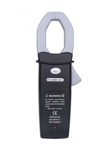 True RMS Digital Clamp Measure Frequency Resistance Meter Tester Black/Silver