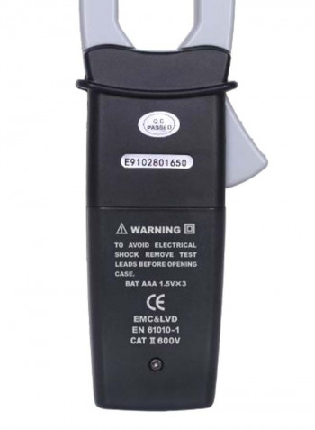 True RMS Digital Clamp Measure Frequency Resistance Meter Tester Black/Silver