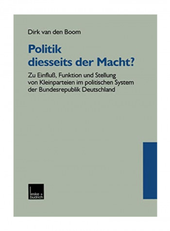 Politik Diesseits Der Macht? Paperback
