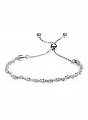 Twist Design 925 Sterling Silver Bracelet