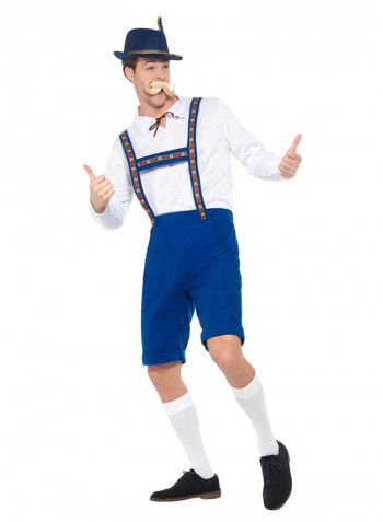 Bavarian Costume With Shirt And Lederhosen L