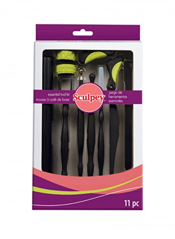 11-Piece Essential Tool Kit Green/Black