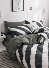 4-Piece Comfortable Single Size Printed Bedding Set Cotton Multicolour 150x200cm