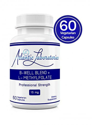 B-Well Blend Plus L-Methylfolate Dietary Supplement 15mg - 60 Capsules