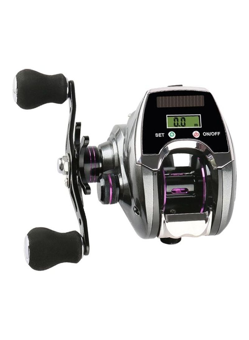 6+1BB 8.0:1 Ratio Digital Display with Line Counter Solar Charging System High Speed Fishing Reel Tackle