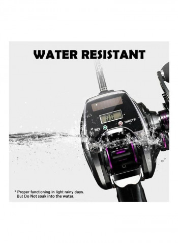 6+1BB 8.0:1 Ratio Digital Display with Line Counter Solar Charging System High Speed Fishing Reel Tackle