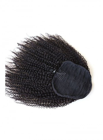 Drawstring Curly Hair Extension Black 16inch