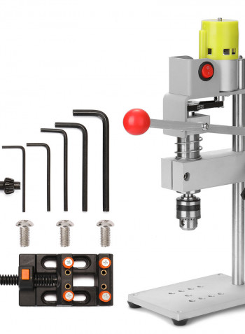 100W Micro Mini Bench Drilling Machine Silver 28.00x17.00x18.00cm