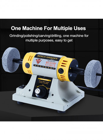 Multifunctional Mini Desktop Polisher Stepless Speed Adjustable Polishing Machine Practical Grinding Tool Multicolour 27.0x15.8x14.5cm