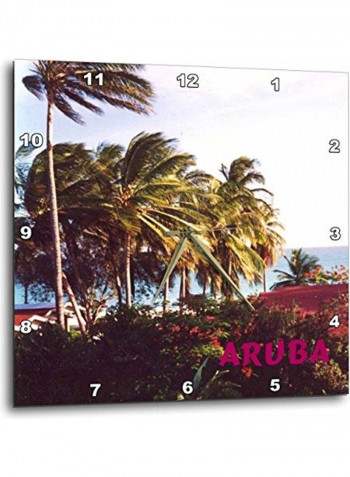Aruba Breezes Wall Clock Multicolour 15 X 15inch