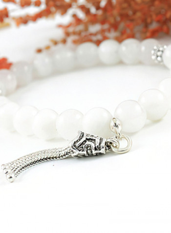 Moonstone Bracelet With Sterling Silver Components