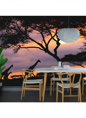 Milano African Safari Wallpaper Red/Black/Blue 400x280centimeter