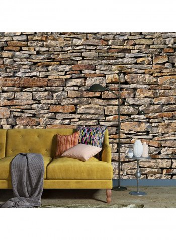 Milano American Stone  Wallpaper Dark Brown/Khaki 400x280centimeter