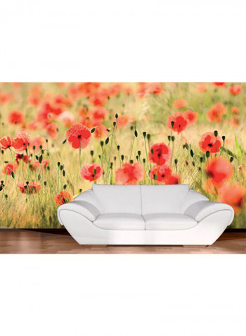 Milano Dream Of Poppies  Wallpaper Red/Light Green 400x280centimeter