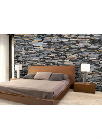 Milano Graphite Stone Anti Wallpaper Green/Grey 400x280centimeter