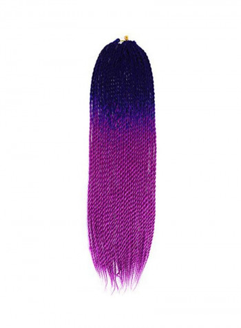 Pack Of 6 Crochet Braiding Hair Extension Blue/Purple 24inch