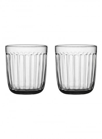 2-Piece Dishwasher Safe Drink Glass Clear
