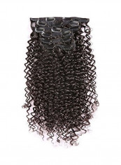8-Piece Curly Clip in Hair Extensions Black 28inch