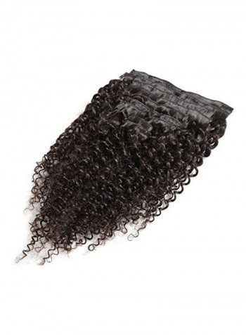 8-Piece Curly Clip in Hair Extensions Black 28inch