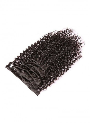 8-Piece Curly Clip in Hair Extensions Black 28inch