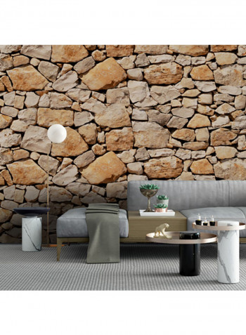 Milano Apulia Stonewall Wallpaper Light Brown 400x280centimeter