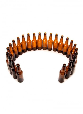 24-Piece Bottles Set Clear 12ounce