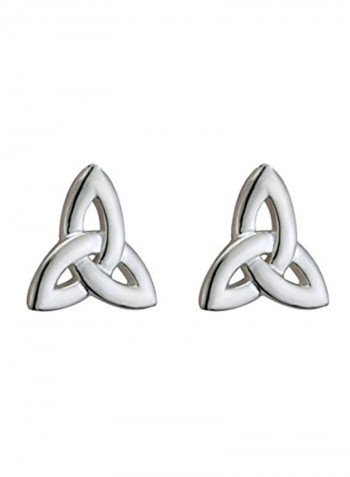 Sterling Silver Trinity Knot Irish Stud Earrings
