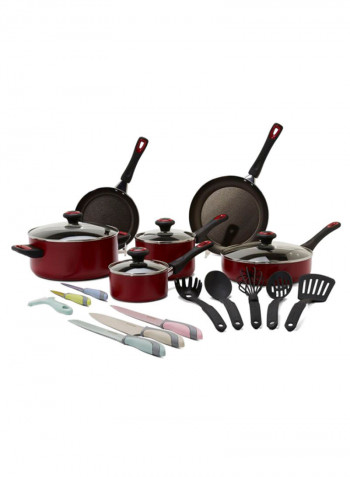 21-Piece Non-Stick Cookware Set Multicolour