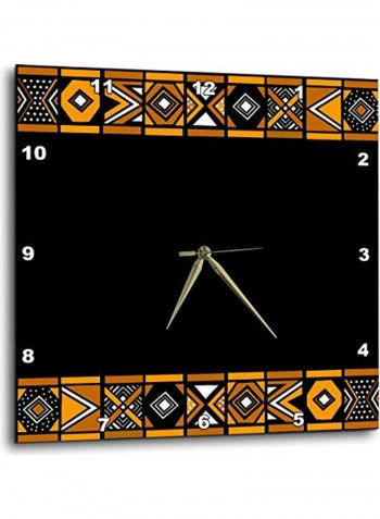 DPP 76556 2 African Pattern Art Wall Clock Multicolour 13x13inch