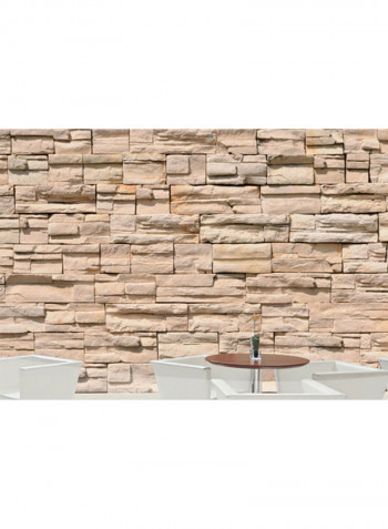 Milano Asian Stonewall Wallpaper Light Brown 400x280centimeter