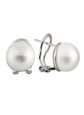 Handpicked AAA+ 12.5-13mm Button Freshwater Cultured Pearls Rhodium-plated 925 Sterling Silver French Clip Omega Earrings (White) reviews Handpicked AAA+ 12.5-13mm Button Freshwater Cultured Pearls Rhodium-plated 925 Sterling Silver French Clip Omega Earrings (White)