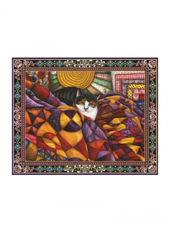 1000-Piece Quilted Cat Jigsaw Puzzle Set 33-10826