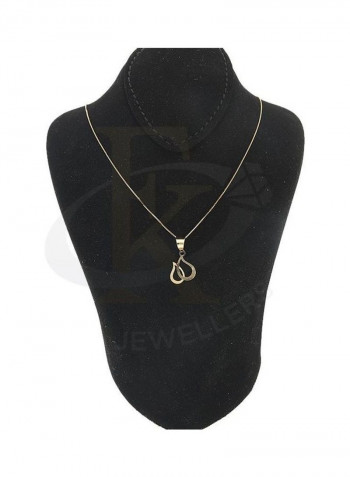 Chain Necklace With Teardrop Pendant