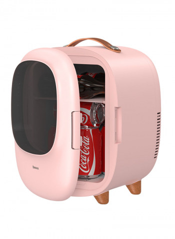Portable Refrigerator AC-DC  Winter Heat Preservation And Cooling In Summer 8 l 60 W CRBX01-04 Pink