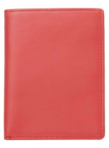 RFID Blocking Bifold Passport Holder أحمر