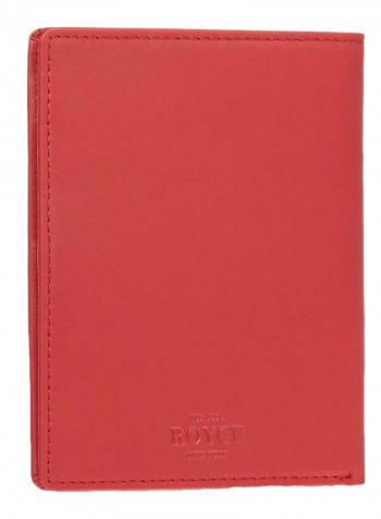 RFID Blocking Bifold Passport Holder أحمر