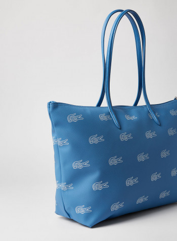 Crocodile Pattern Tote Bag Blue