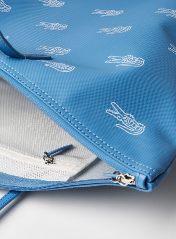 Crocodile Pattern Tote Bag Blue