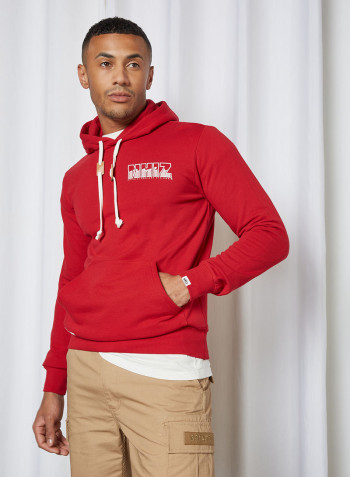 Back Graphic Hoodie Red