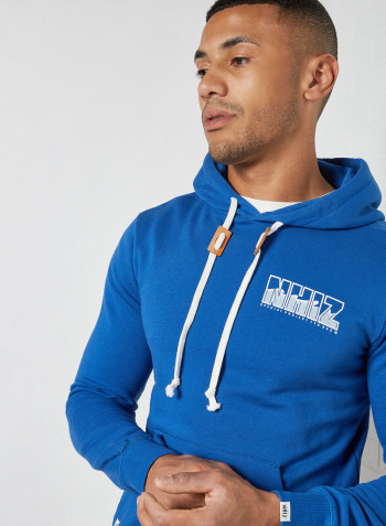 Back Graphic Hoodie Blue